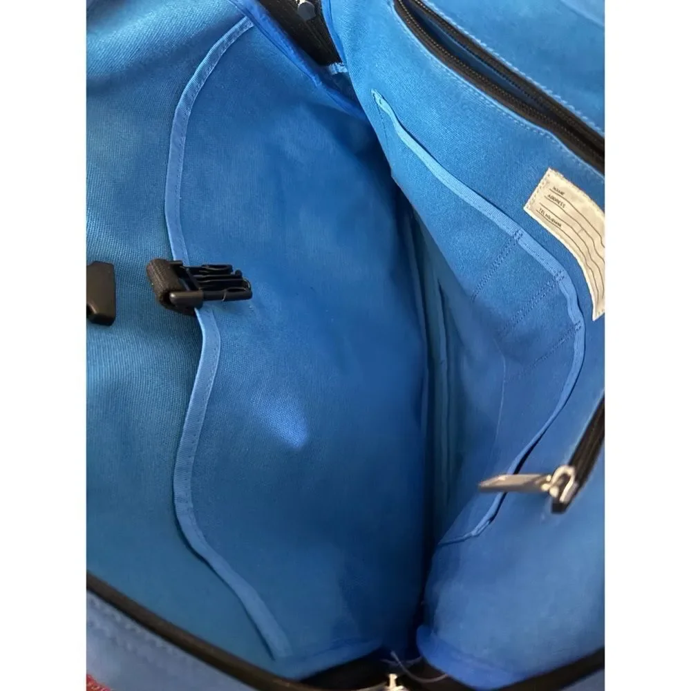Rare Jack Spade Blue Canvas Briefcase Messenger Bag